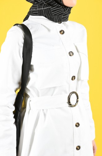 Trench Coat Blanc 8223-03