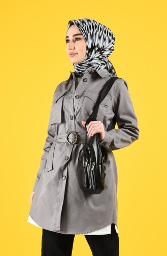 Gray Trench Coats Models 8223-04