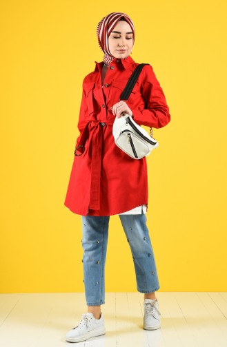 Red Trench Coats Models 8223-05