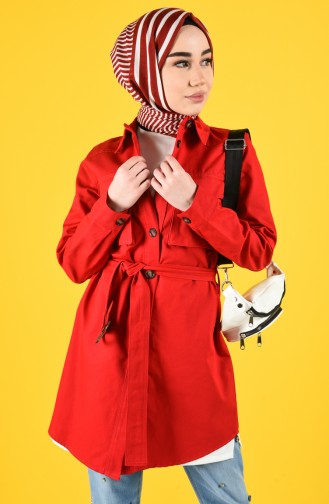 Red Trench Coats Models 8223-05