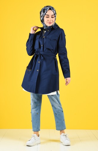 Dunkelblau Trench Coats Models 8223-08