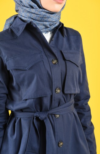 Indigo Trench Coats Models 8223-09