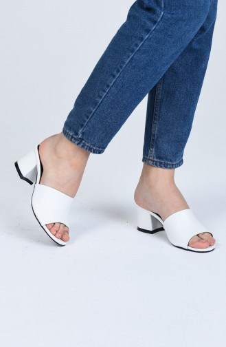 White Summer slippers 9103-20