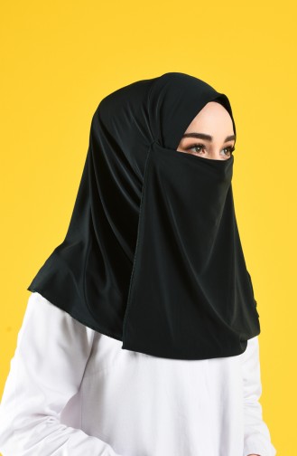 Sefamerve Hijab Gesichtsabdeckung 1100-08 Smaragdgrün 1100-08
