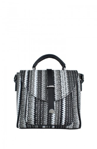 HouseBag Bayan Omuz Çantası 0155-21 Zigzag Siyah