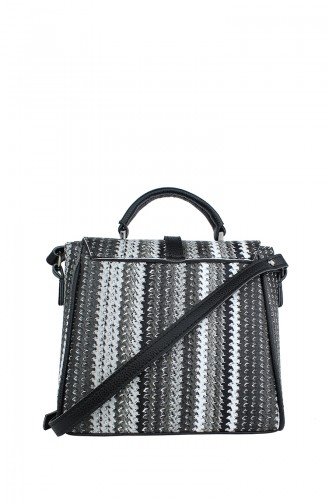 HouseBag Bayan Omuz Çantası 0155-21 Zigzag Siyah
