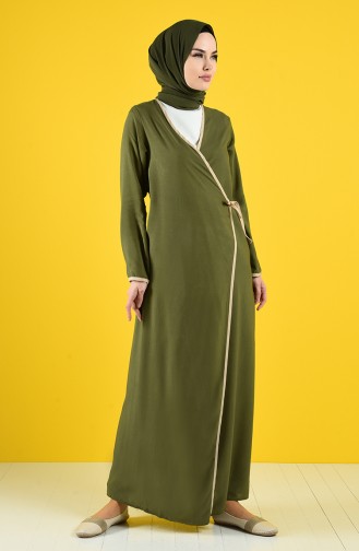 Khaki Prayer Dress 0616-03