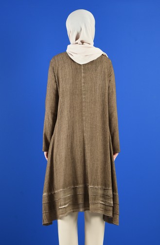 Şile Bezi Asimetrik Tunik 9046-08 Camel