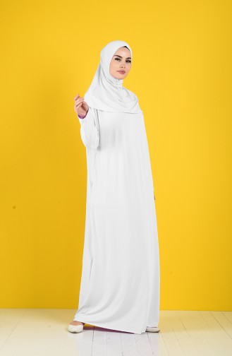 Robe de Prière Blanc 1111-12