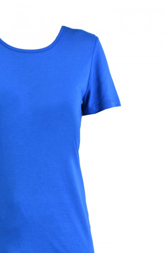 Büyük Beden Kısa Kollu Pijama Takım 5001-01 Saks
