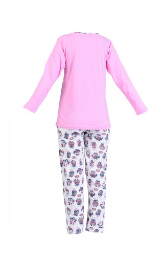 Düğmeli Pijama Takım 2300-04 Pembe