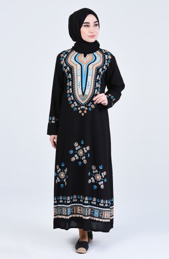 Robe Hijab Noir 5555-12