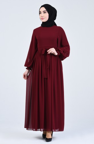 Robe Hijab Bordeaux 0366-01