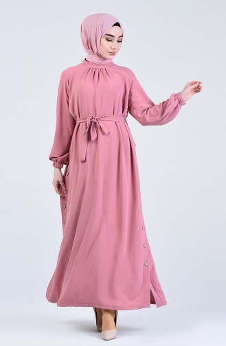 Robe Hijab Rose Pâle 0368-03