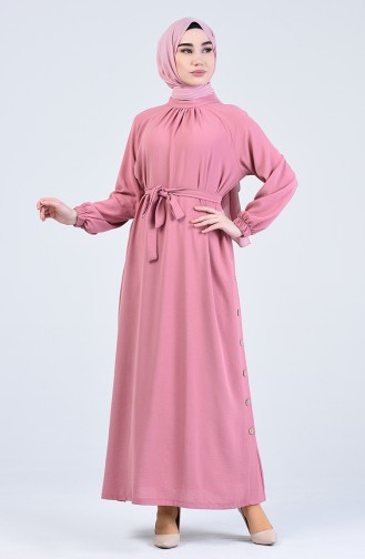Robe Hijab Rose Pâle 0368-03