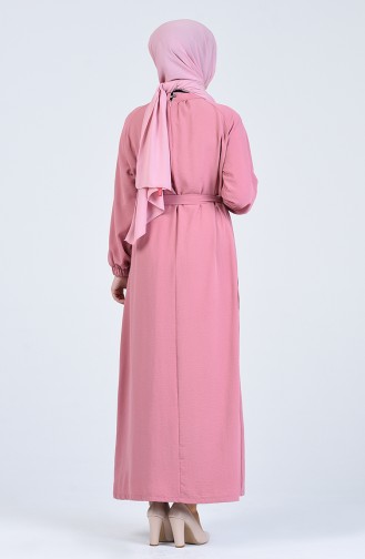 Robe Hijab Rose Pâle 0368-03