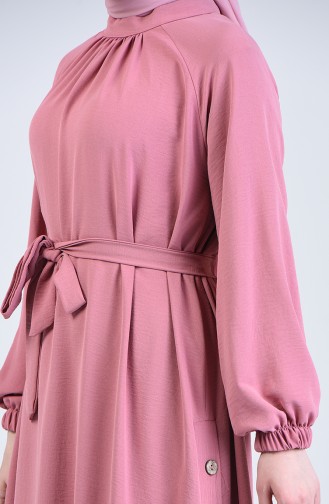 Dusty Rose Hijab Dress 0368-03