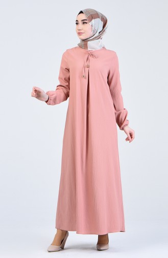 Robe Hijab Rose Pâle 1385-02