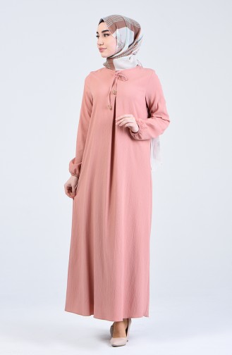 Robe Hijab Rose Pâle 1385-02