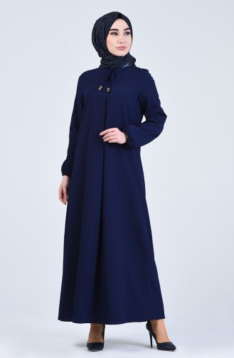 Dunkelblau Hijab Kleider 1385-05