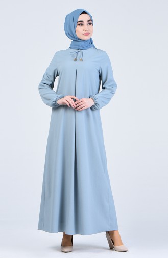 Robe Hijab Bleu Bébé 1385-07