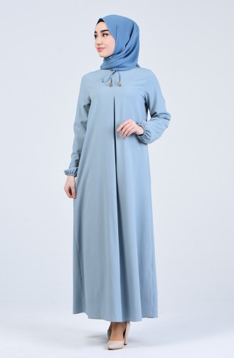 Robe Hijab Bleu Bébé 1385-07