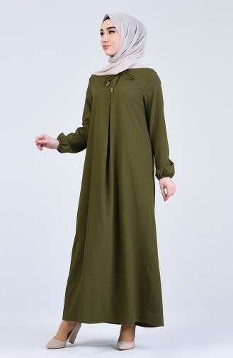 Khaki Hijab Kleider 1385-08