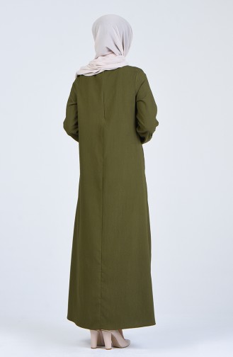 Khaki Hijab Kleider 1385-08