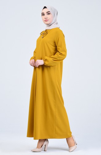 Robe Hijab Moutarde 1385-09