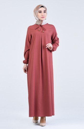 Robe Hijab Rose Pâle Foncé 1385-10