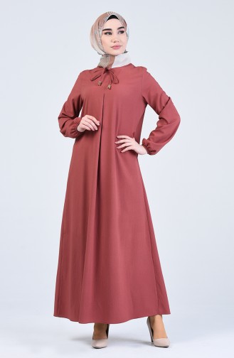 Robe Hijab Rose Pâle Foncé 1385-10