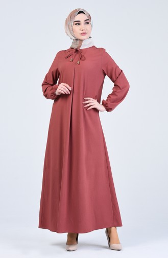 Dark Dusty Rose İslamitische Jurk 1385-10