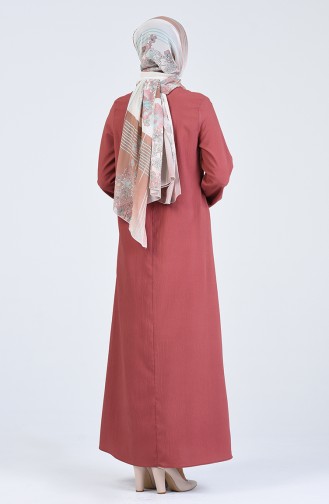 Robe Hijab Rose Pâle Foncé 1385-10