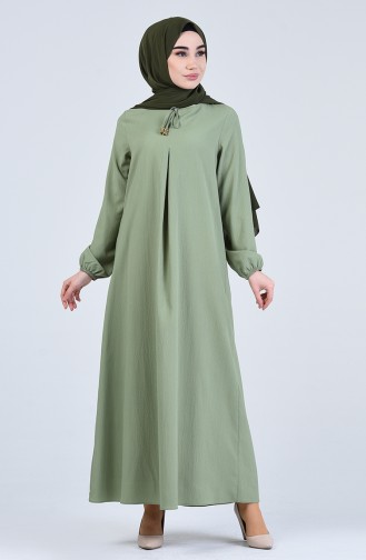 Robe Hijab Vert Nefti 1385-11