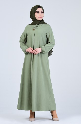 Robe Hijab Vert Nefti 1385-11