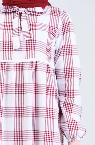 Striped Dress 1386-02 Burgundy 1386-02