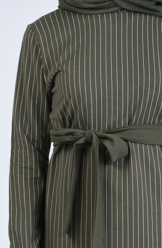 Striped Tunic Pants Double Suit 2008-02 Khaki 2008-02