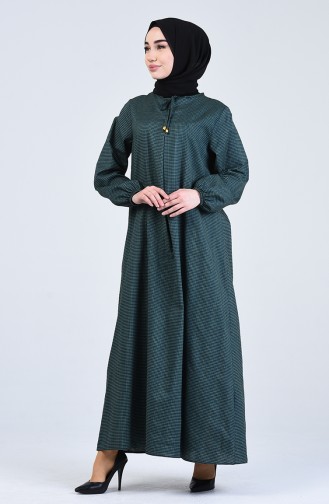 Khaki Hijab Kleider 1389-01