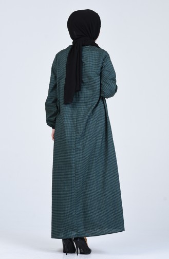 Khaki Hijab Kleider 1389-01