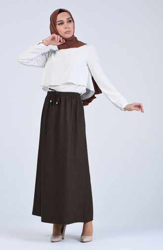 Chestnut Color Skirt 1482ETK-01
