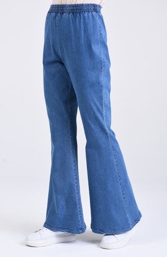 İspanyol Paça Kot Pantolon 7507-03 Mavi