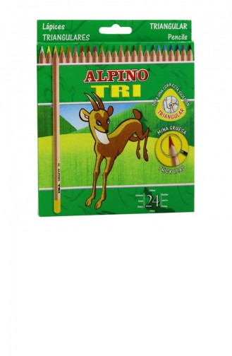 Alpıno Trı 24 Renk Uzun Kuru Boya Kalemi Al129