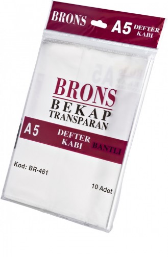 Brons A5 Hazır Defter Kabı Şeffaf 10 Lu Br461443