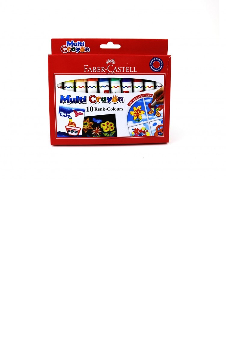Faber 10 Renk Multi Crayon Pastel Boya 112010 Sefamerve