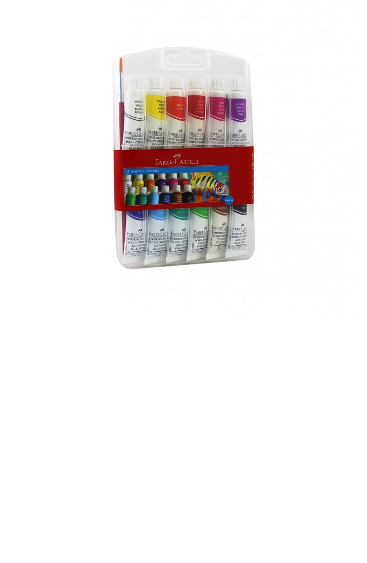 Faber 12 Renk Guaj Boya Tup 12 Ml 121011 Sefamerve