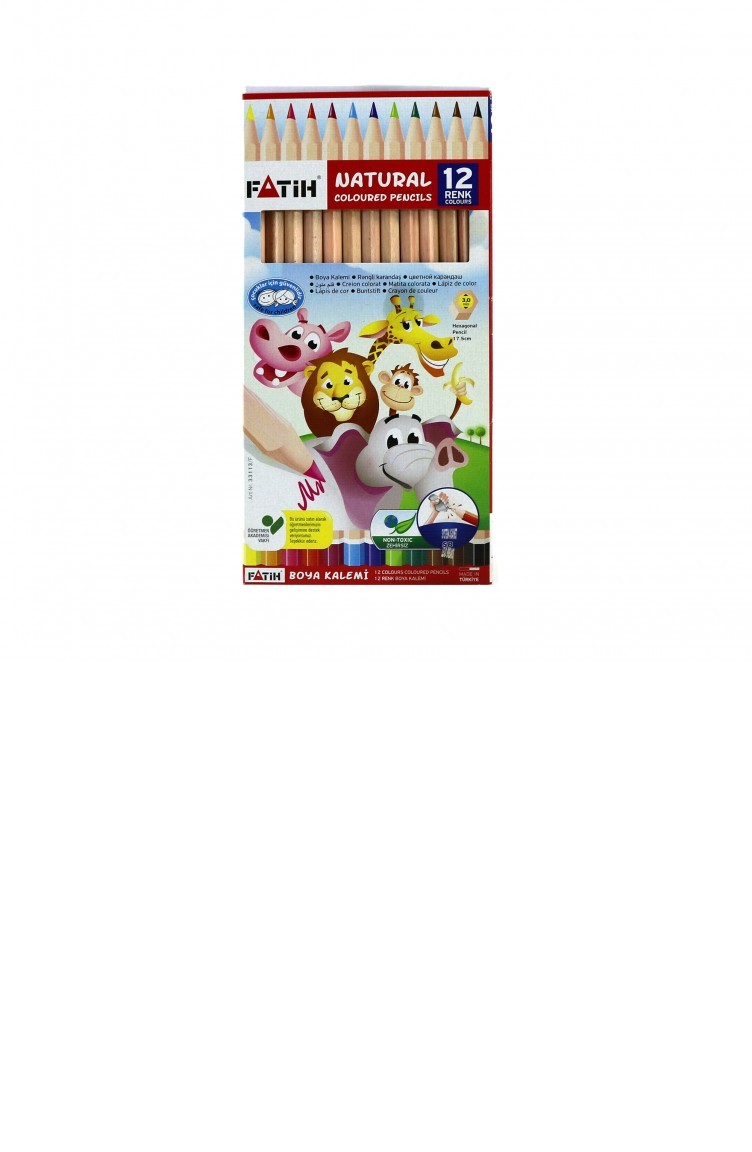 Fatih 12 Renk Kuru Boya Naturel 11 Tam Boy 33113 Sefamerve