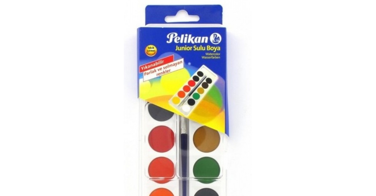 Pelikan Junior 12 Renk Yikanabilir Suluboya 700337 Sefamerve