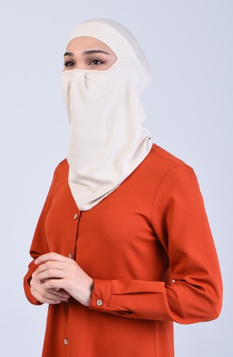 Sefamerve Hijab Gesichtsabdeckung Bonnet 8802-03 Beige 8802-03