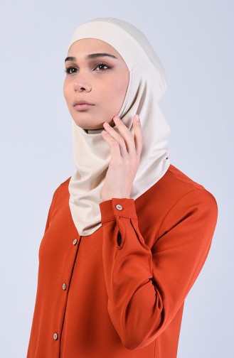 Sefamerve Hijab Gesichtsabdeckung Bonnet 8802-03 Beige 8802-03