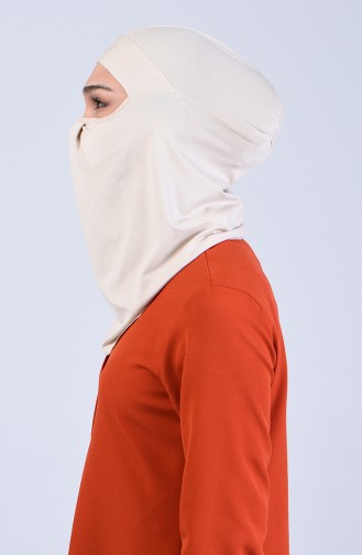 Sefamerve Hijab Gesichtsabdeckung Bonnet 8802-03 Beige 8802-03